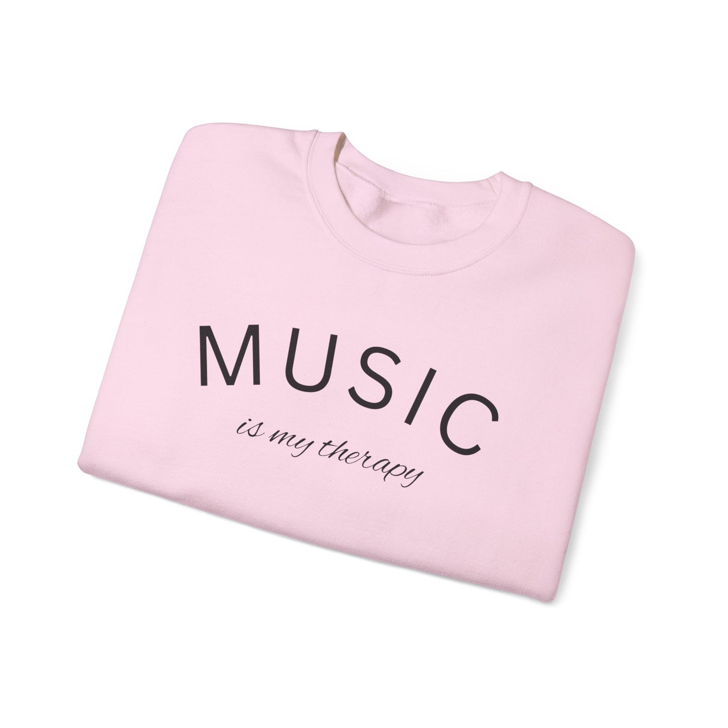 Music is My Therapy Unisex Heavy Blend™ Crewneck Sweatshirt - Cozy and Stylish Gift for Musicians