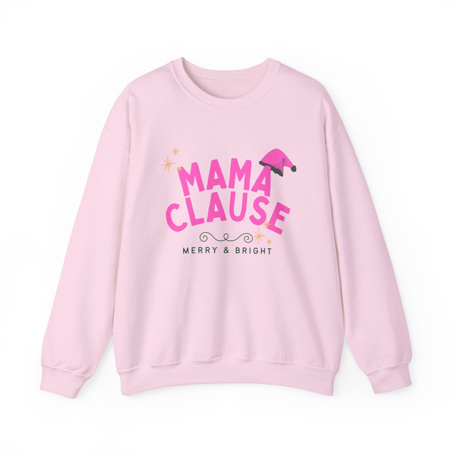 Mama Clause Merry & Bright Unisex Crewneck Sweatshirt