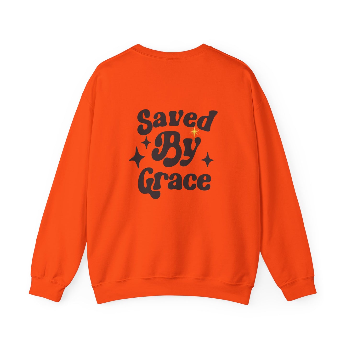 Saved By Grace Unisex Crewneck Sweatshirt - Inspirational Spirit Wear