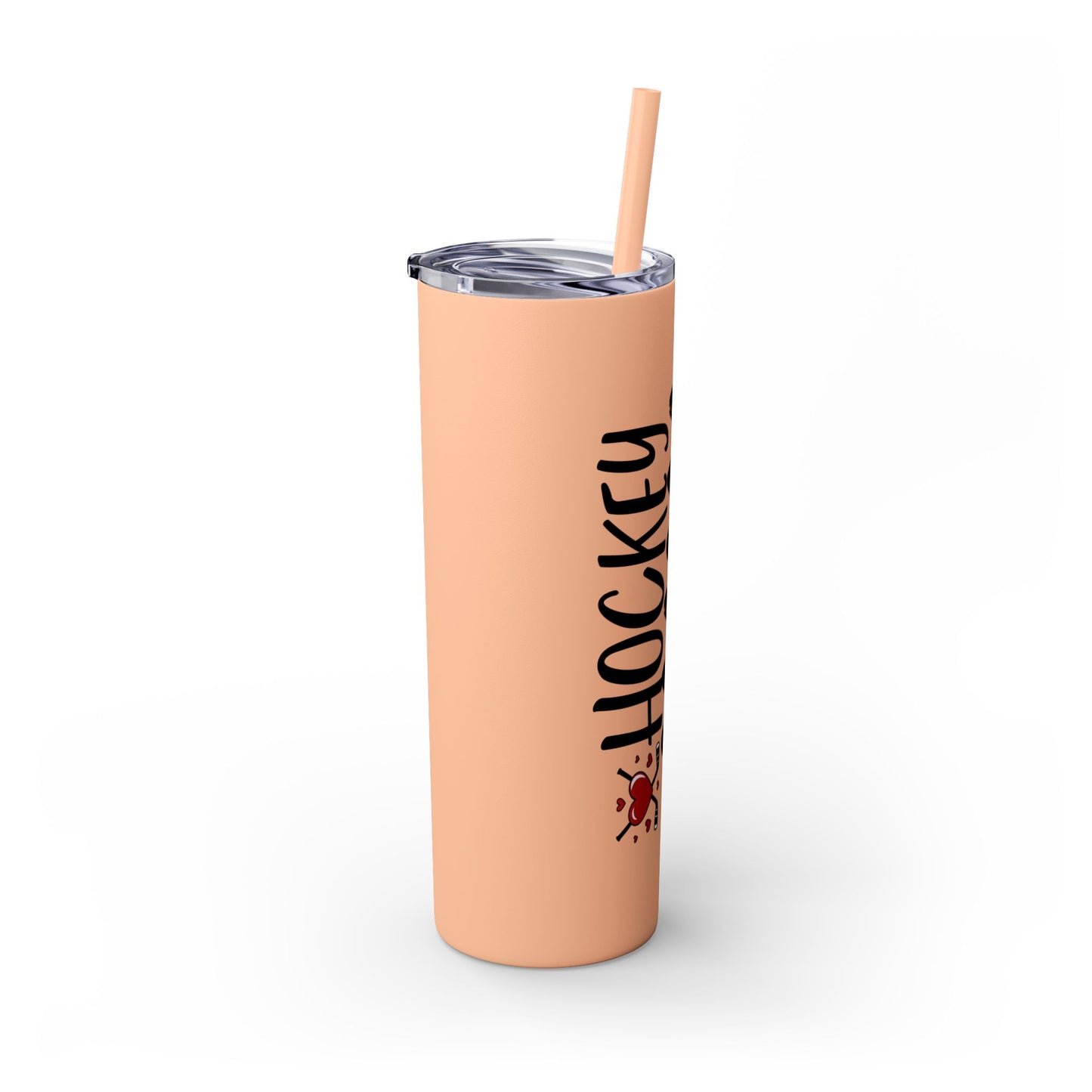 Hockey Mama 20oz Skinny Tumbler with Straw - Perfect Gift for Sports Moms