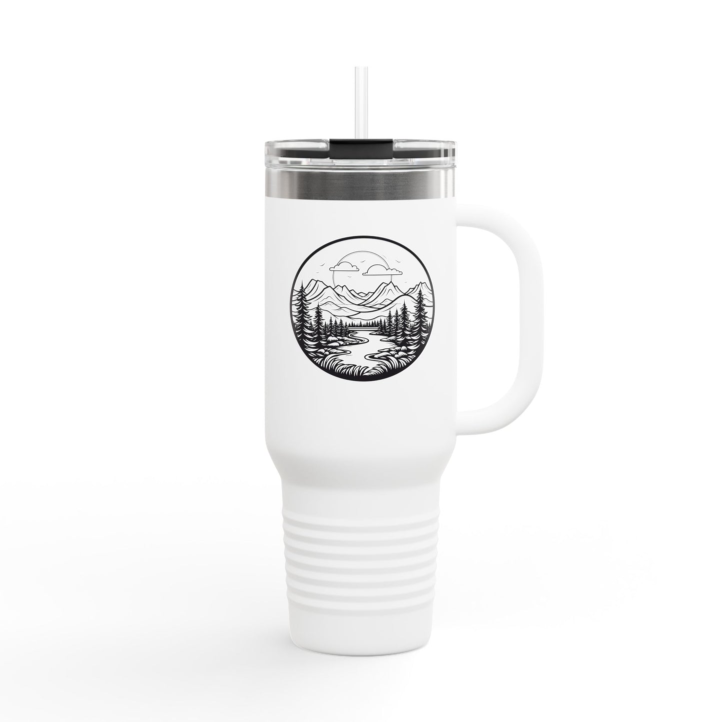 Nature-Inspired Insulated Travel Mug - 40oz Outdoor Adventure Cup