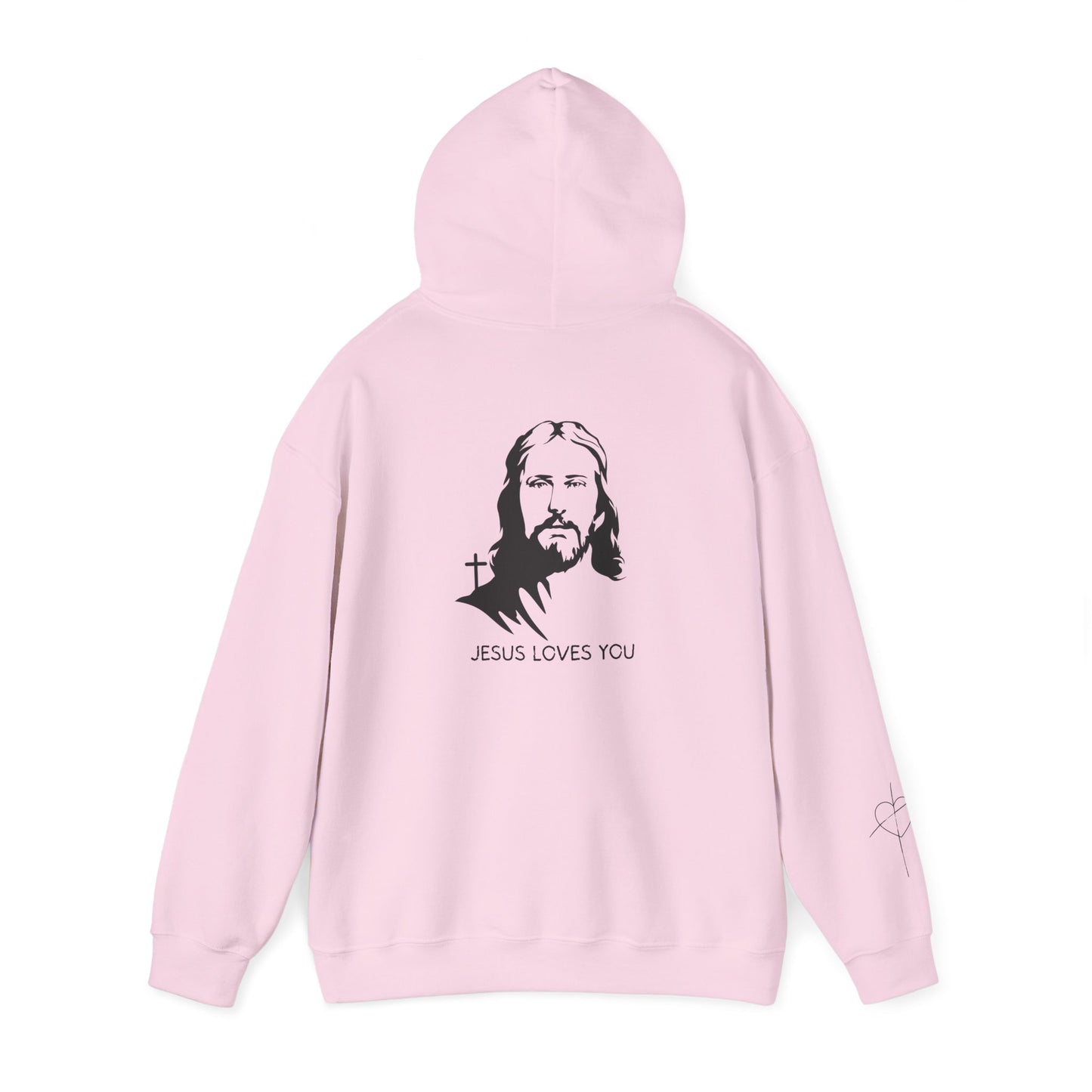 Unisex Heavy Blend™ Hoodie - "Jesus Loves You" Inspirational Sweatshirt