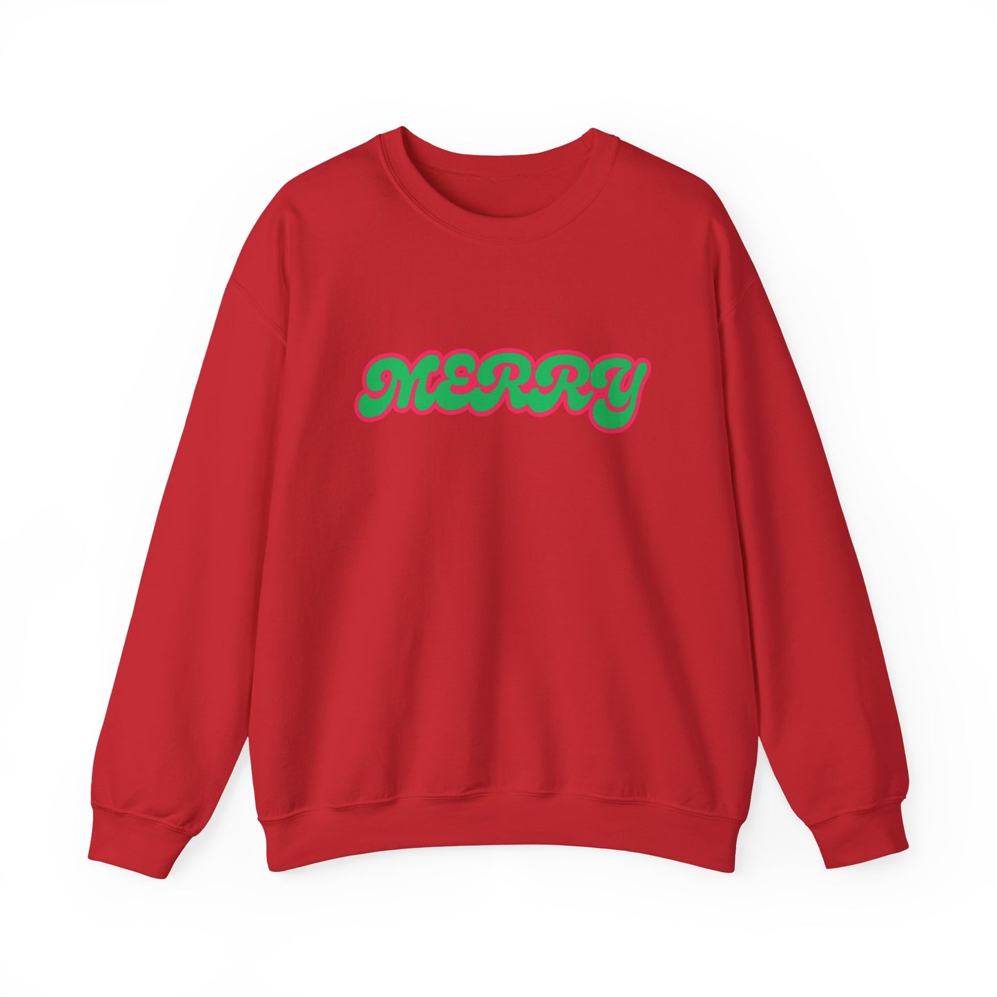 Green MERRY - Unisex Heavy Blend™ Crewneck Sweatshirt