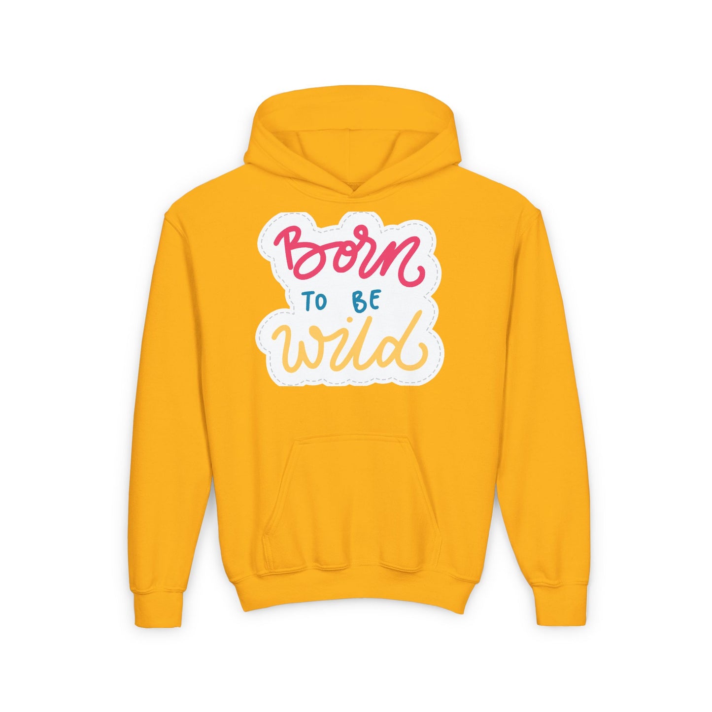 Born to Be Wild Youth Hoodie - Fun & Colorful Sweatshirt for Adventurous Kids