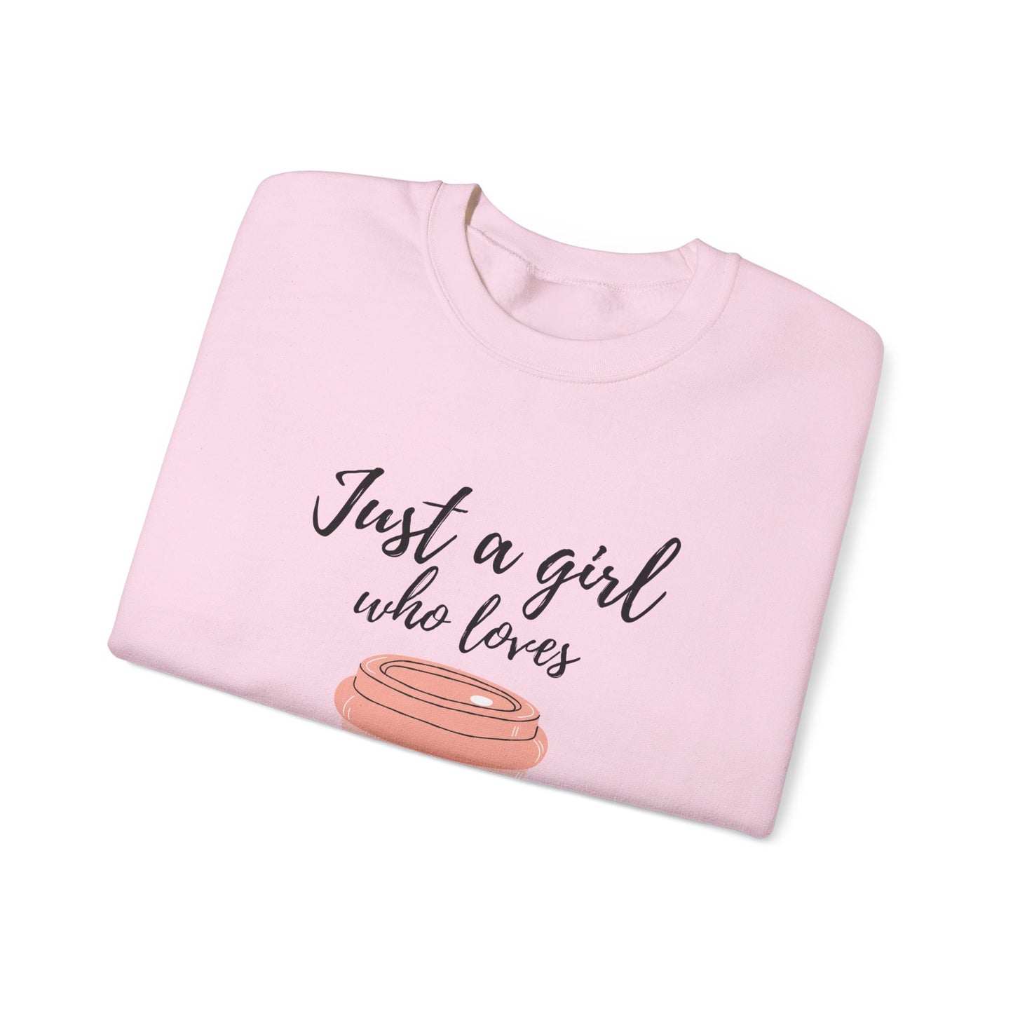 A girl who loves coffee - Unisex Heavy Blend™ Crewneck Sweatshirt