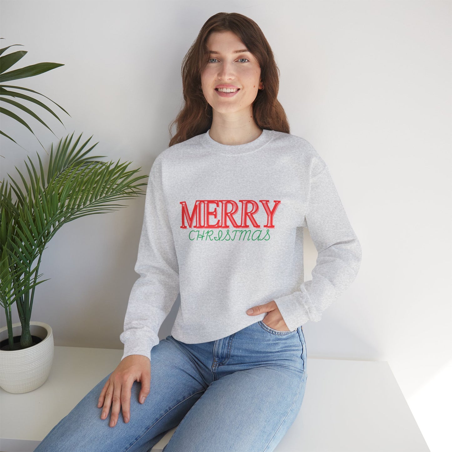 Merry Christmas Sweatshirt - Unisex Heavy Blend™ Crewneck for Festive Comfort