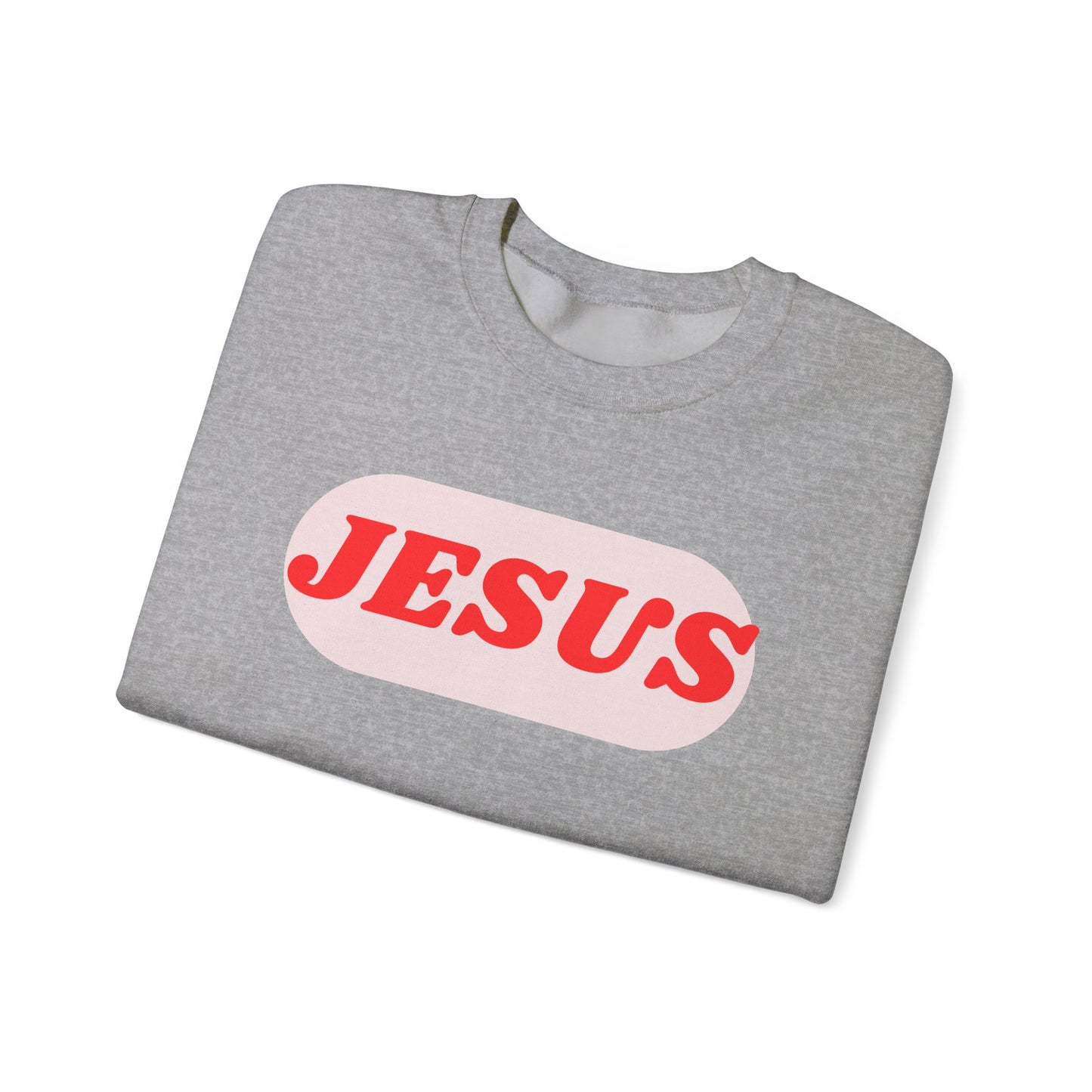 Faith-Inspired Unisex Crewneck Sweatshirt - JESUS Graphic