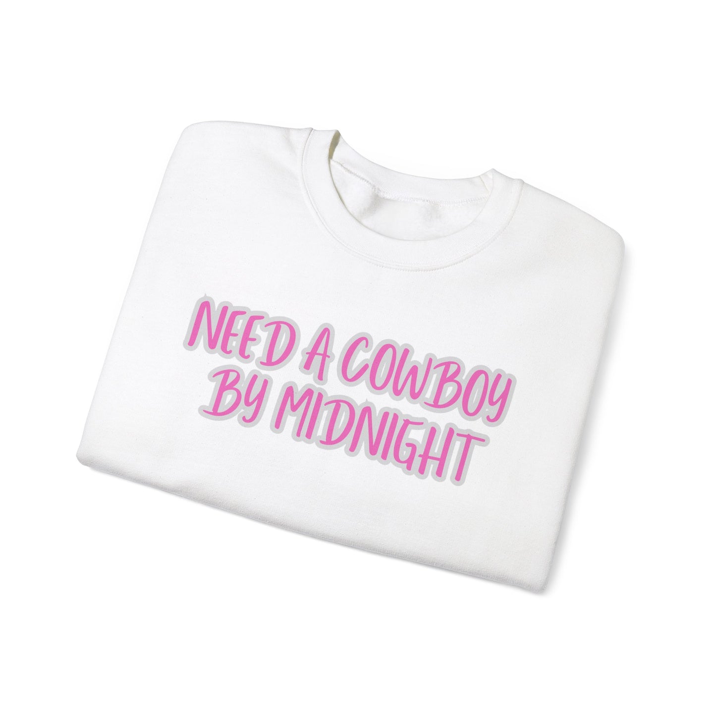 New Years Need a Cowboy by Midnight Crewneck Sweatshirt - Unisex Heavy Blend