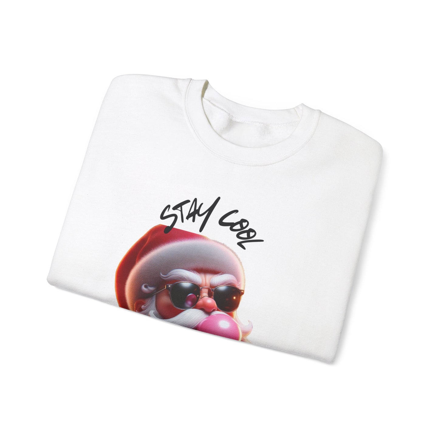 STAY COOL, STAY JOLLY, FUNNY BAD SANTA - Unisex Heavy Blend™ Crewneck Sweatshirt