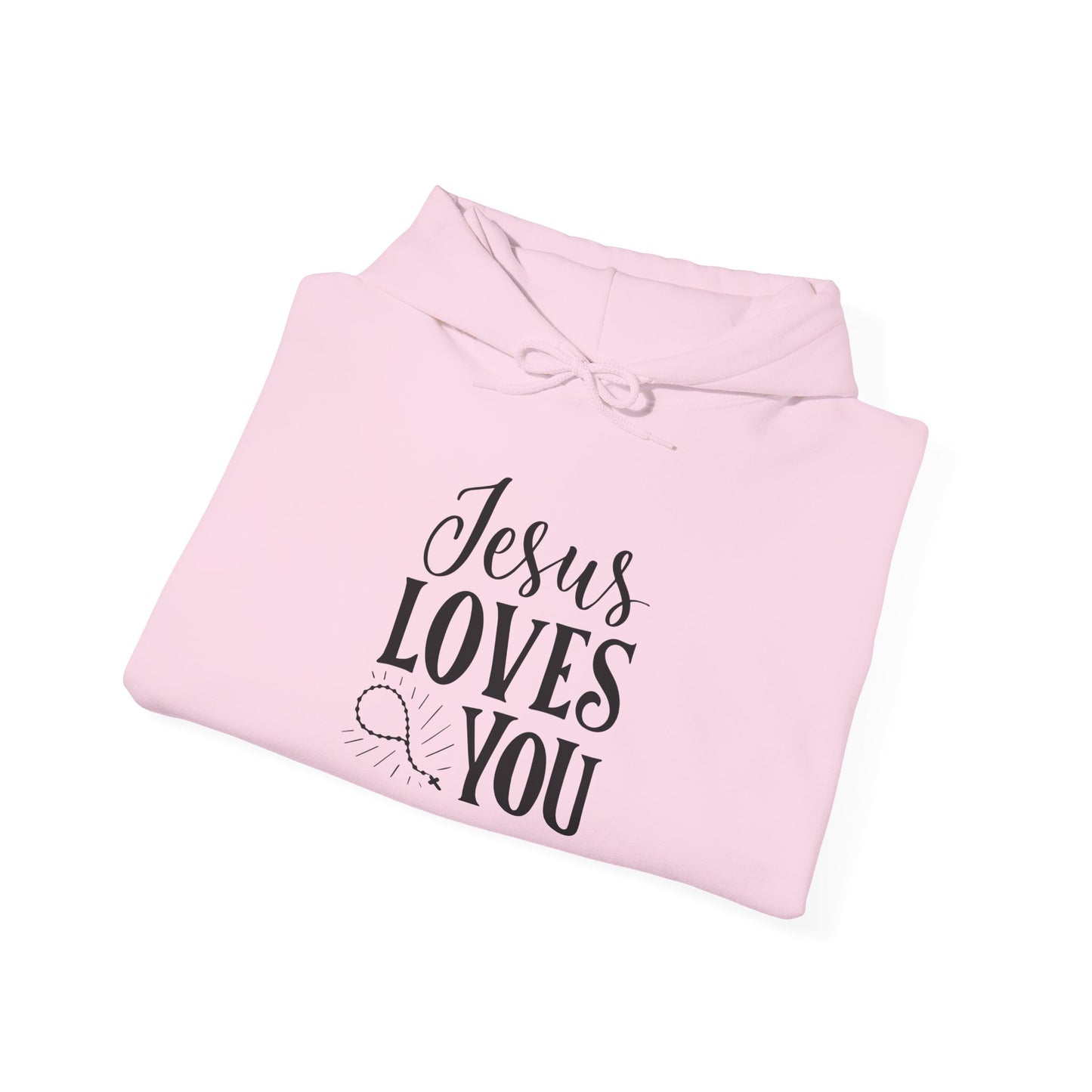 Unisex Heavy Blend™ Hooded Sweatshirt - Jesus Loves You Design