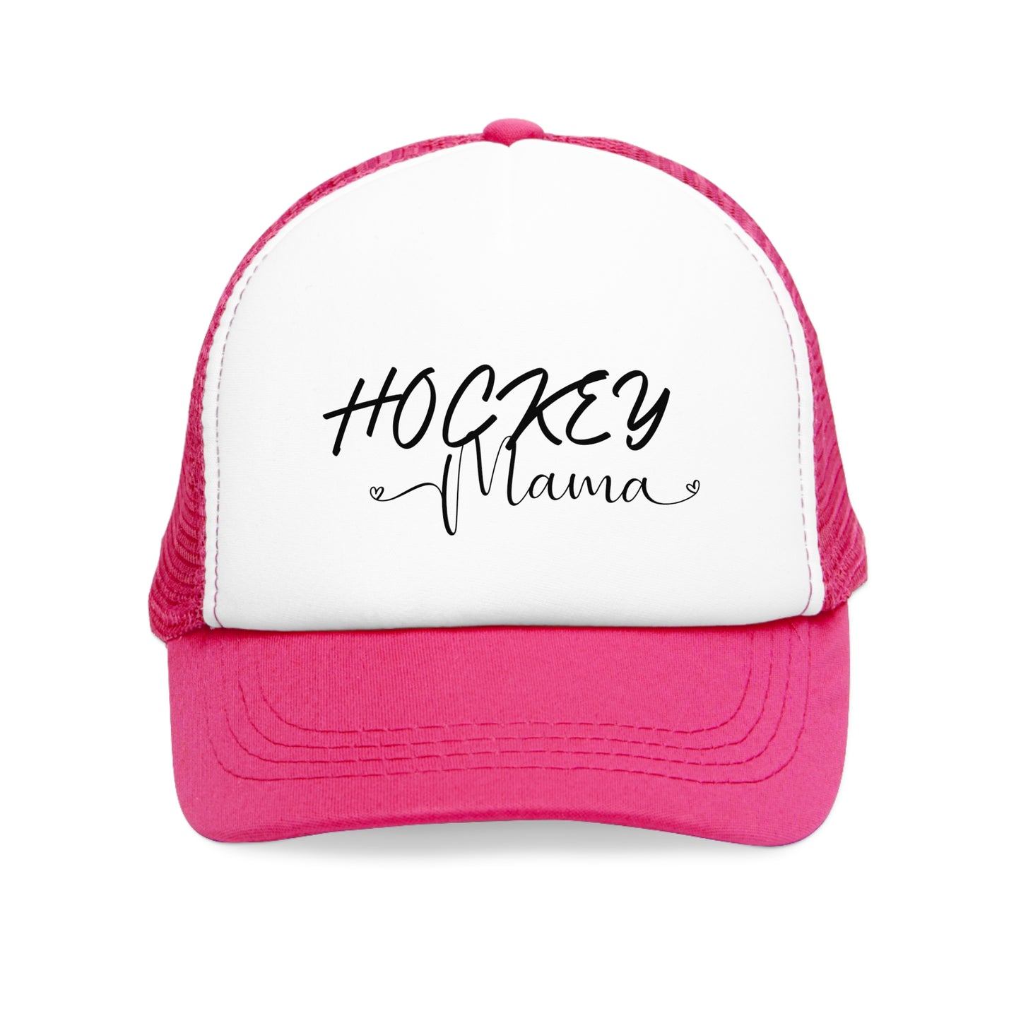 Hockey Mama Mesh Cap - Sporty Trucker Hat for Hockey Moms