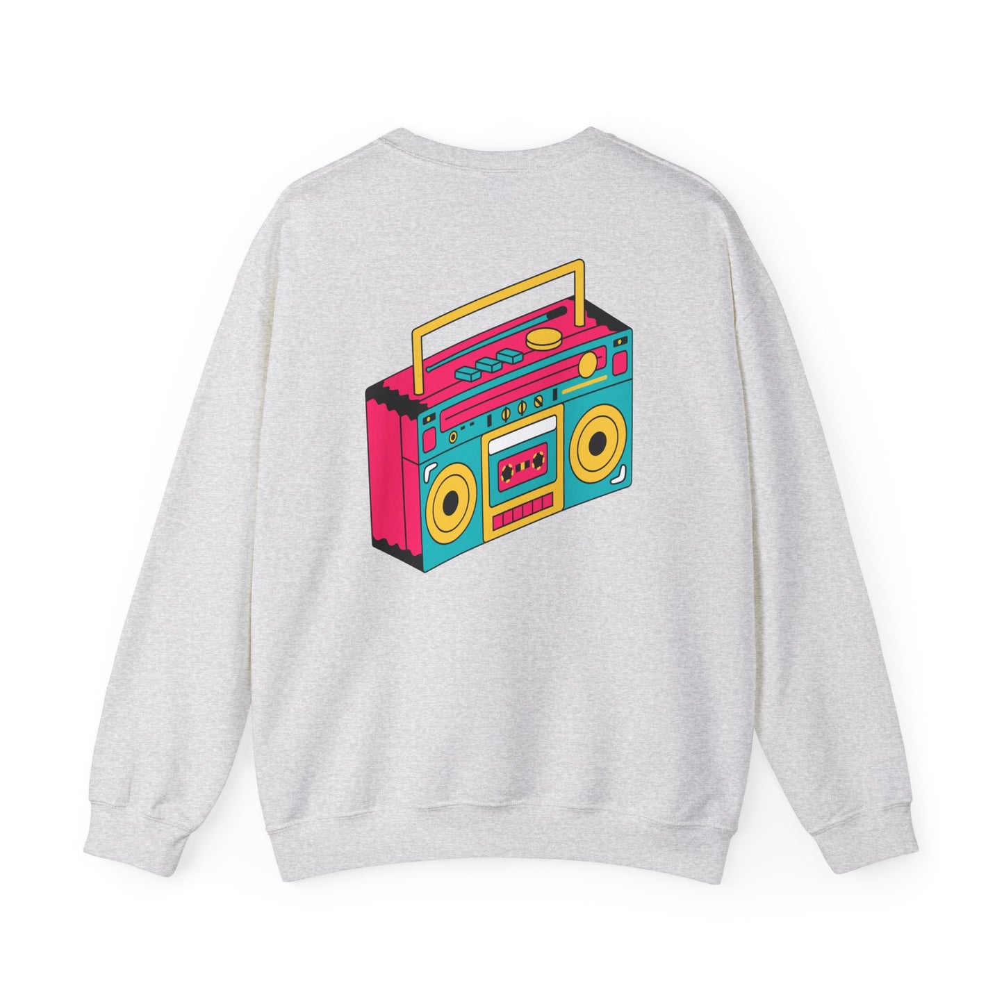 Retro Music Boombox Crewneck Sweatshirt - Unisex Heavy Blend