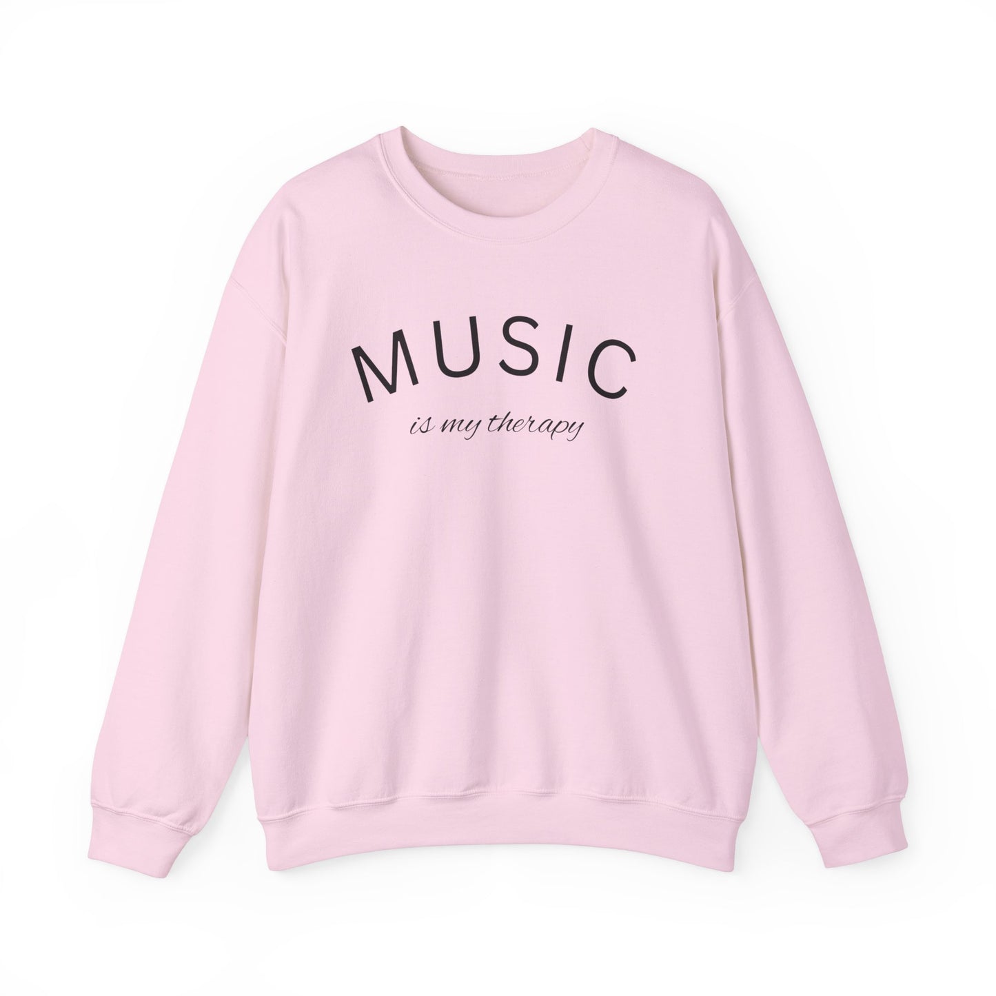 Music is My Therapy Unisex Heavy Blend™ Crewneck Sweatshirt - Cozy and Stylish Gift for Musicians