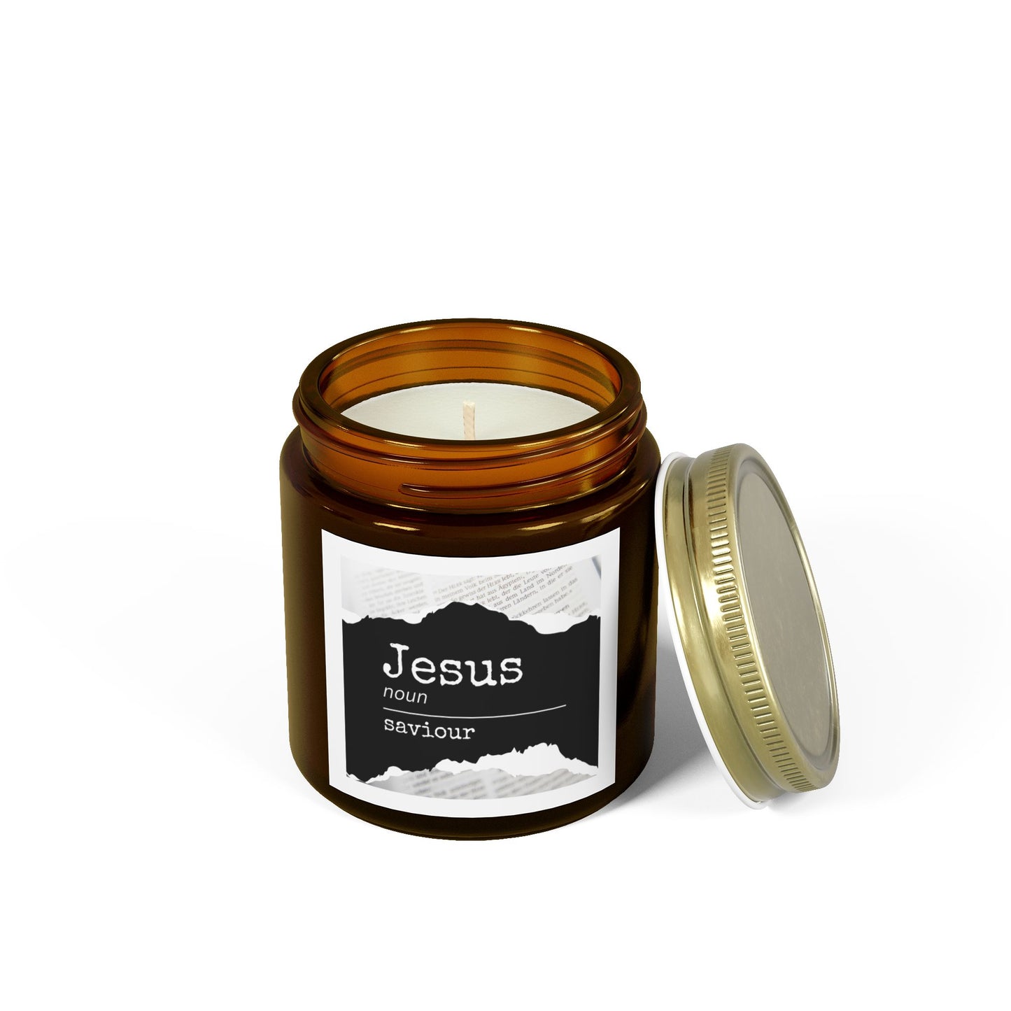 Jesus Scented Candle - Coconut Apricot Wax (4oz, 9oz) for Spiritual Reflection