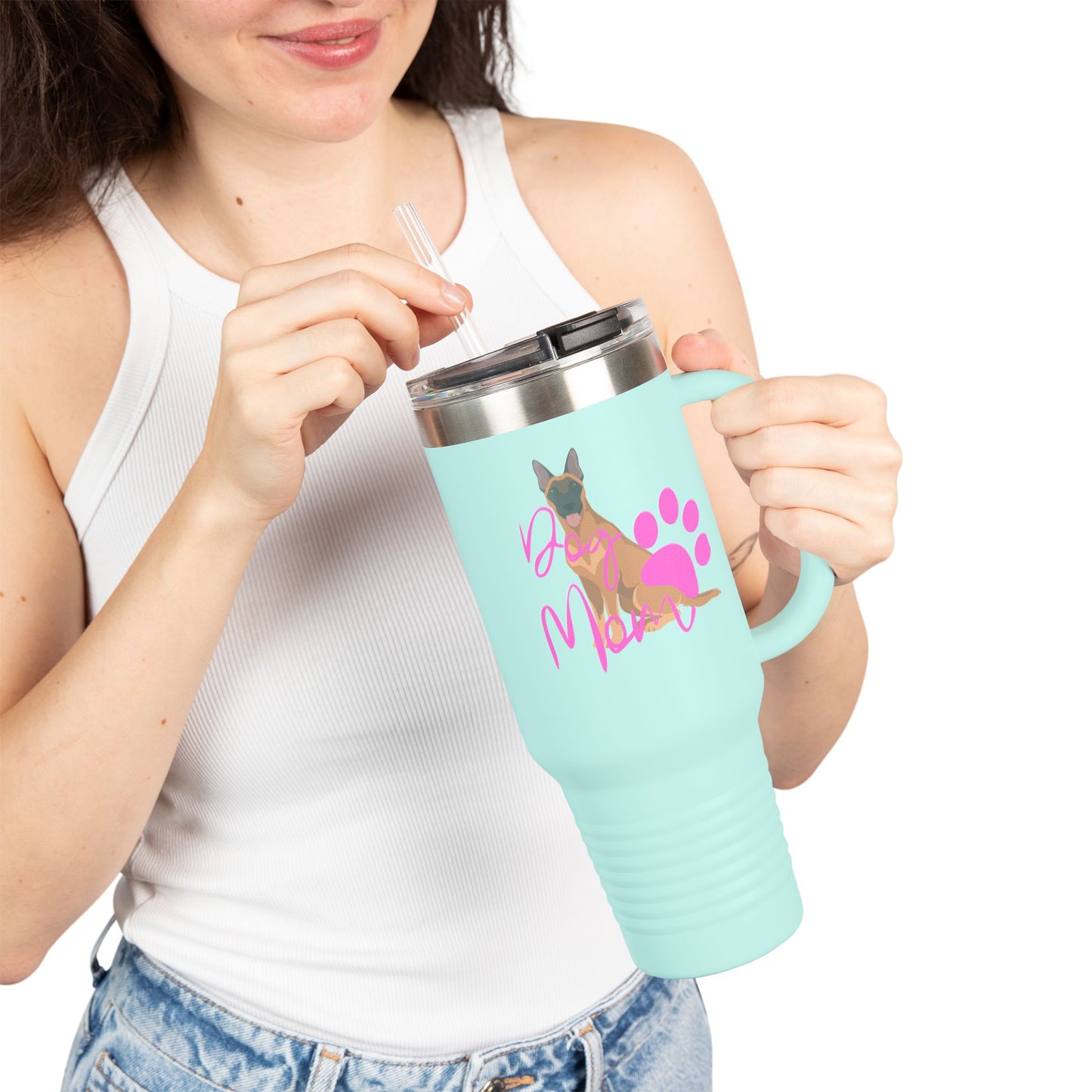 Cute Belgian Dog Mom Insulated Travel Mug - 40oz, Perfect Gift for Pet Lovers