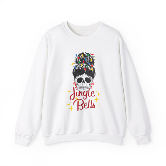 Jingle Bells Silly Skull Unisex Heavy Blend™ Crewneck Sweatshirt