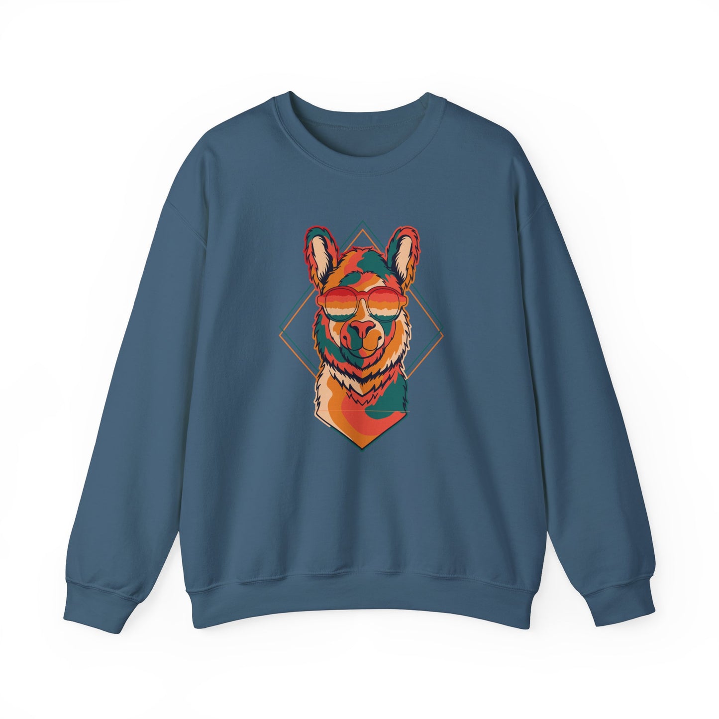 Chic Llama Graphic Crewneck Sweatshirt for Animal Lovers