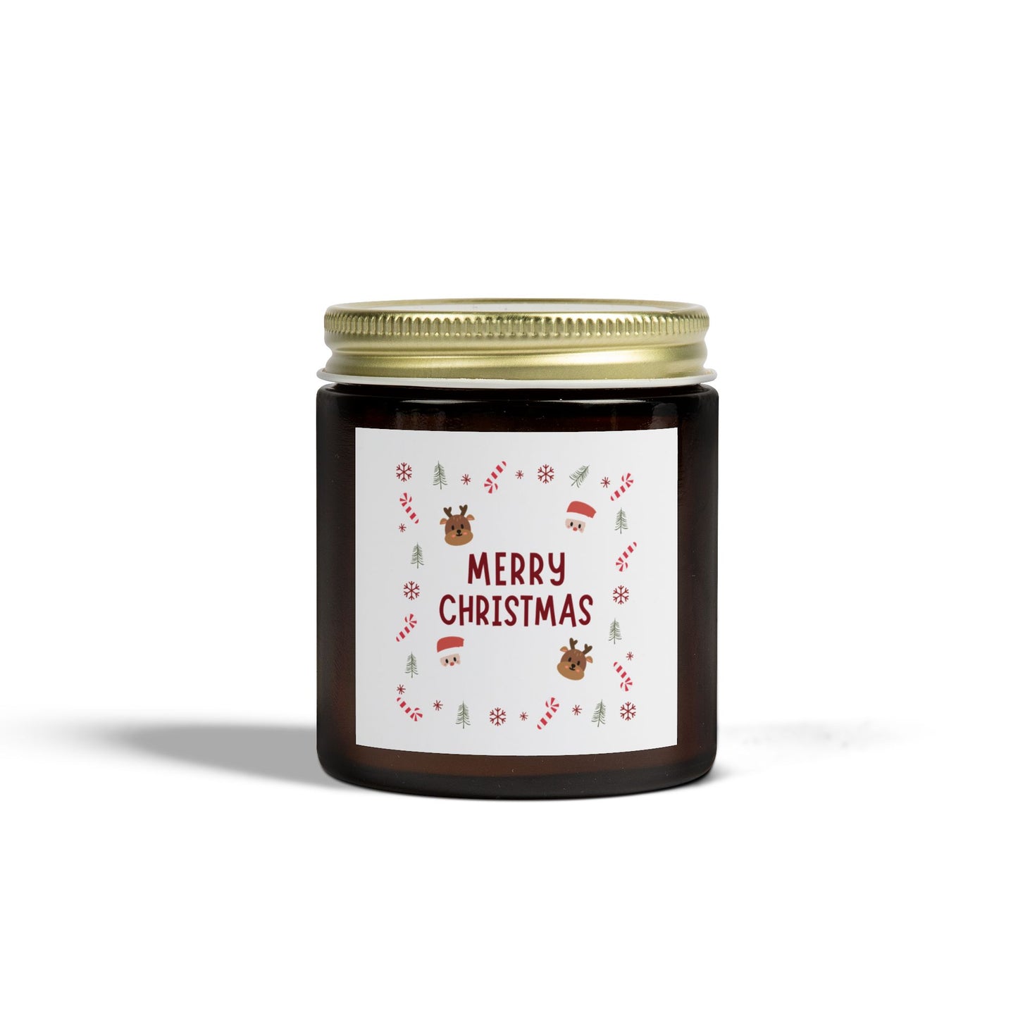 Merry Christmas Scented Candle - Coconut Apricot Wax (4oz, 9oz)