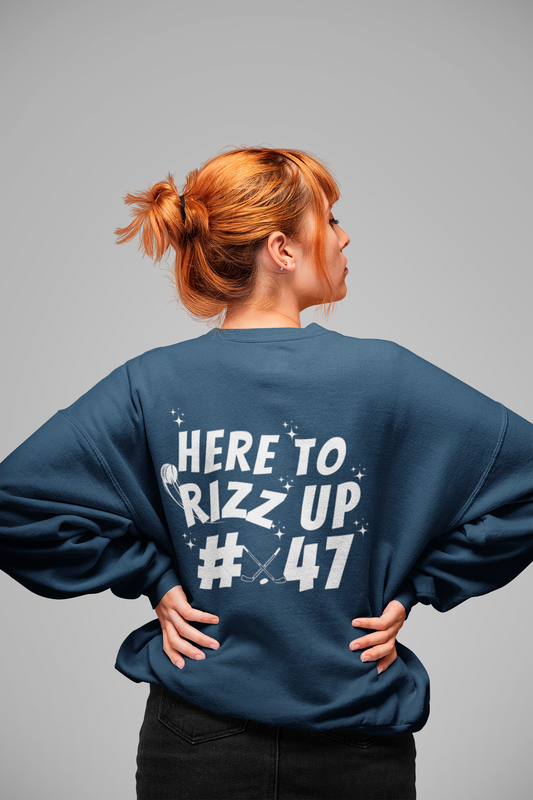 *** CUSTOM*** Unisex Heavy Blend™ Crewneck Sweatshirt - Hockey Rizz Up #47 Hockey Design
