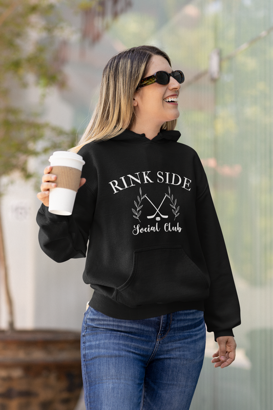 Rink Side Social Club Hoodie - Stylish Unisex Heavy Blend Sweatshirt for Hockey Lovers
