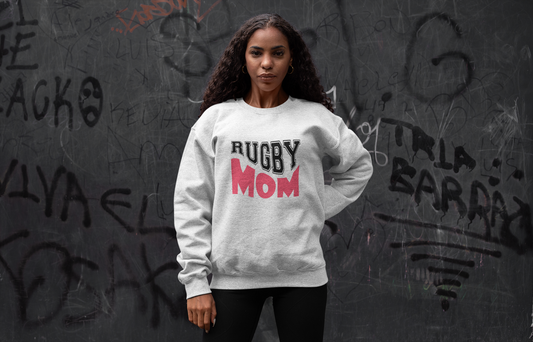 Rugby Mom Crewneck Sweatshirt | Cozy, Stylish Gift for Sports Moms