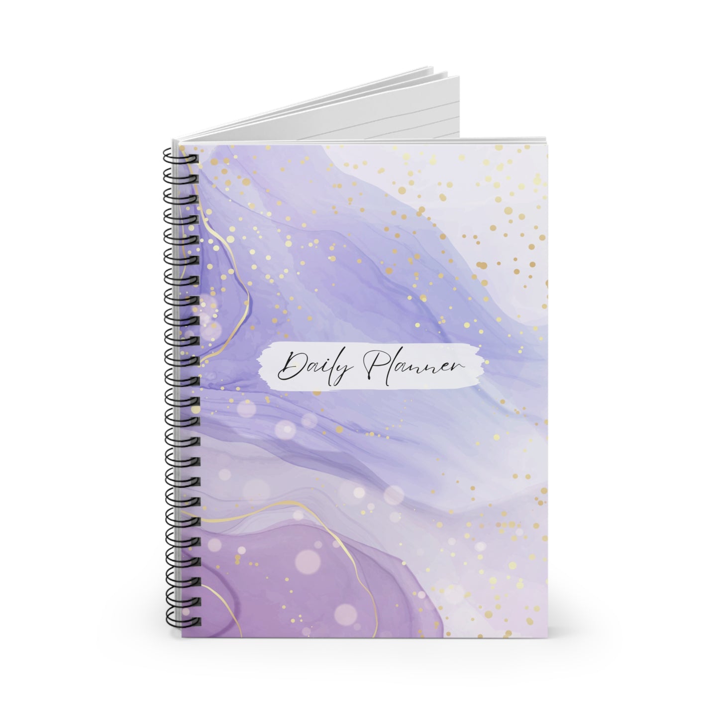 Daily Planner Spiral Notebook - Elegant Watercolor Design