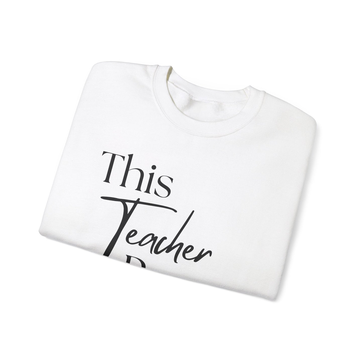 This Teacher Prays Unisex Crewneck Sweatshirt - Faith-Inspired Gift for Educators