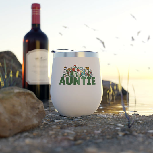 Auntie Floral Insulated Cup - 12oz Travel Mug for Special Occasions