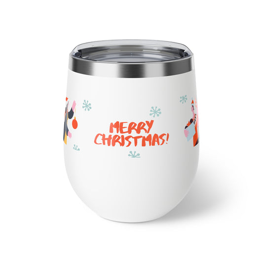 Merry Christmas Insulated Cup - 12oz Holiday Drinkware