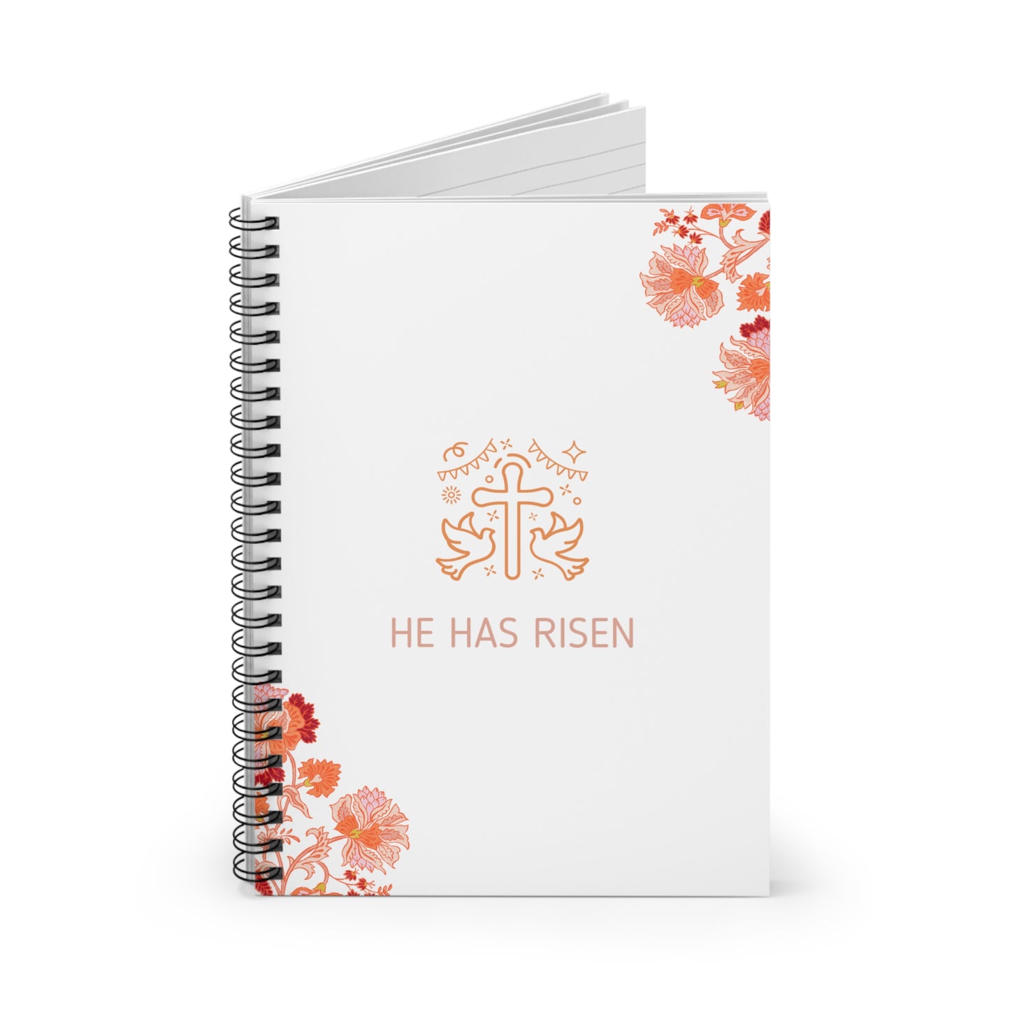 Inspirational Spiral Notebook - He Has Risen Design