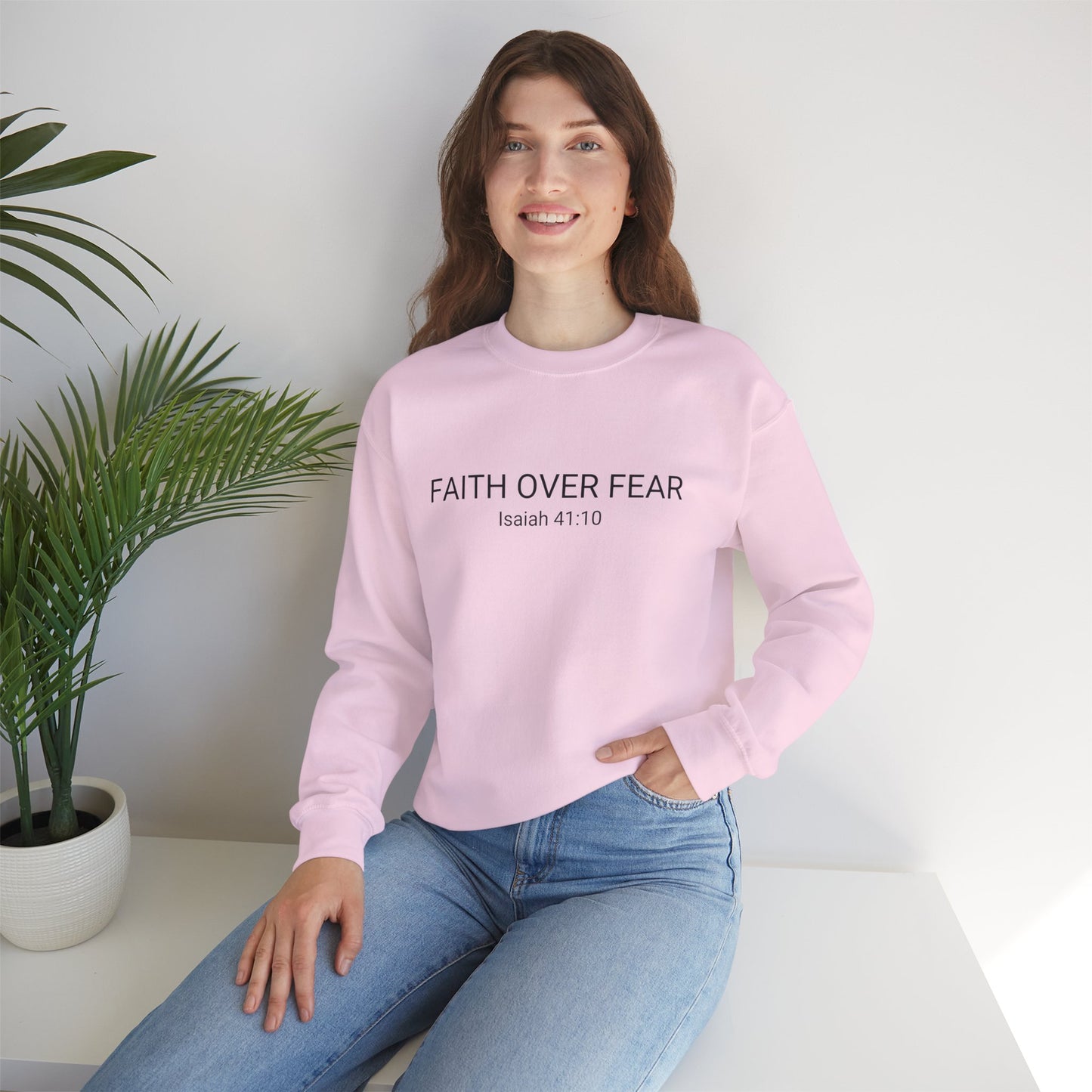 Faith Over Fear Unisex Crewneck Sweatshirt - Comfort & Inspiration