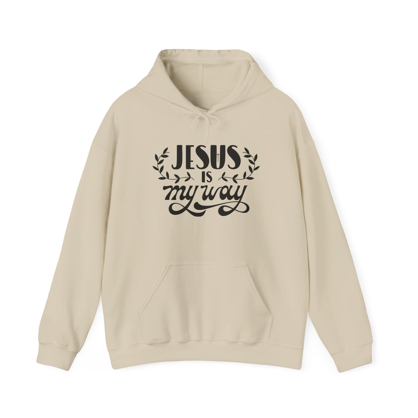 Faith-Inspired Unisex Hooded Sweatshirt – "Jesus is My Way"