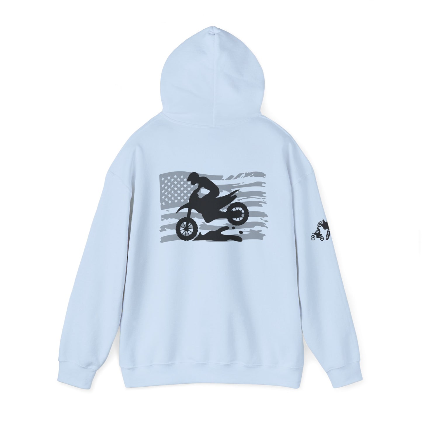 Race Mom America Unisex Heavy Blend™ Hoodie - Perfect Gift for Motocross Enthusiasts