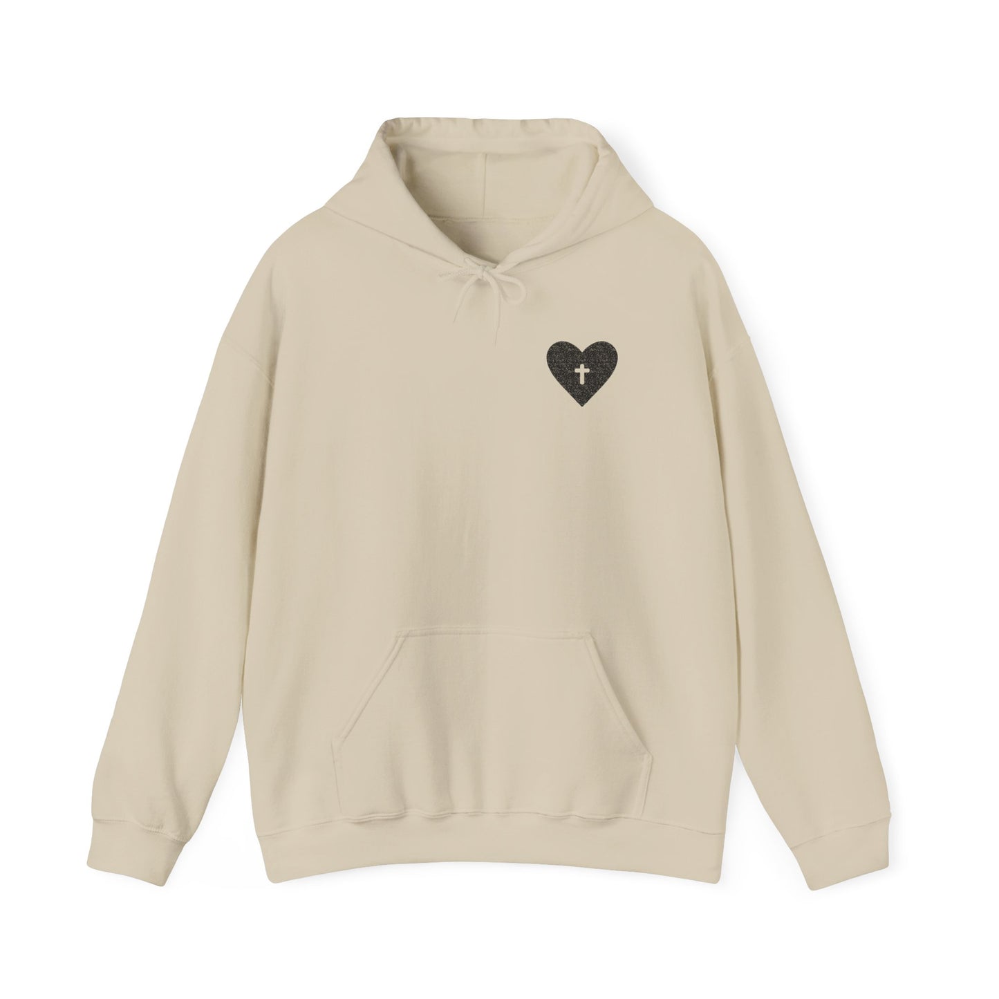 Faith & Comfort Unisex Hooded Sweatshirt - Healing Heart Design