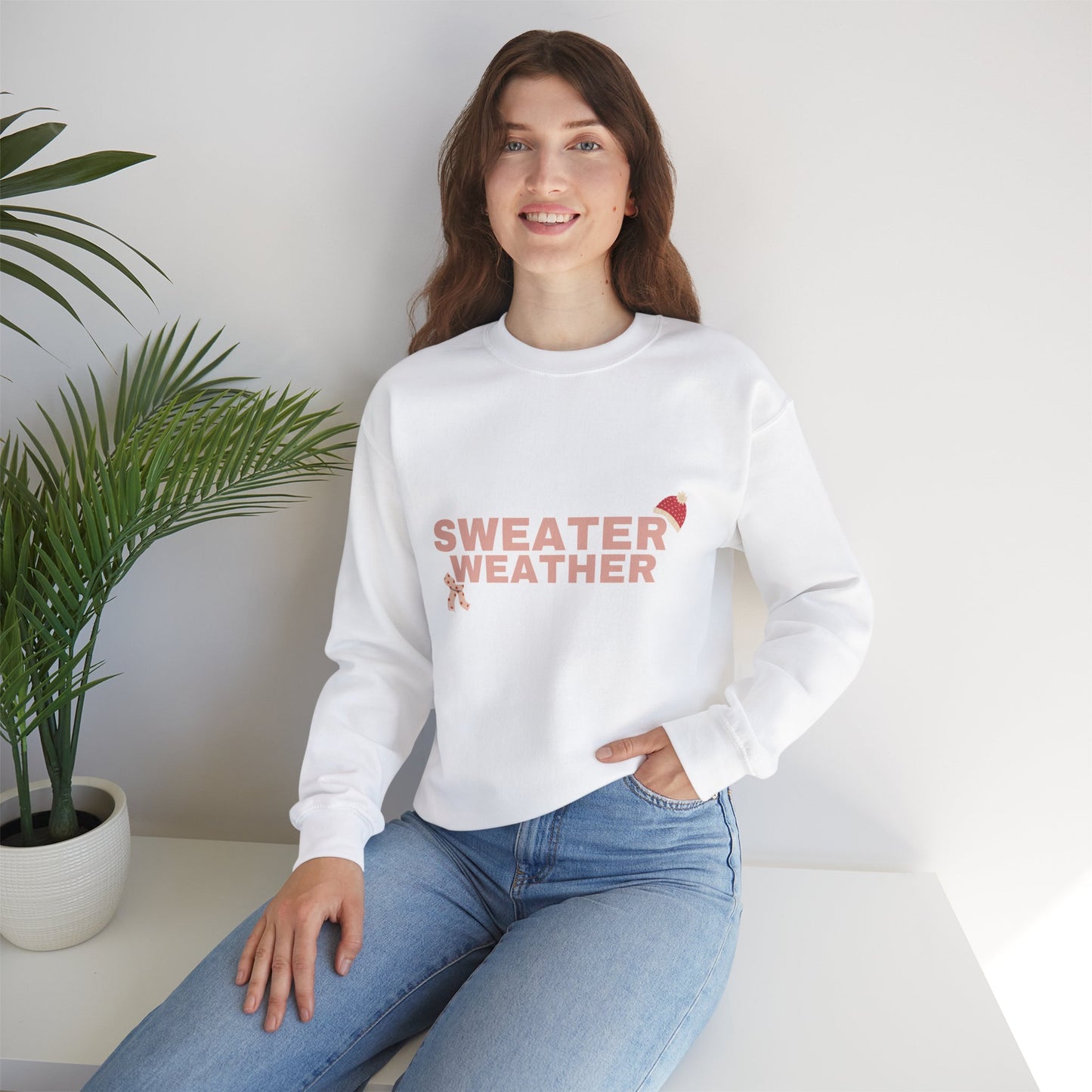 Sweater Weather pink ink - Unisex Heavy Blend™ Crewneck Sweatshirt