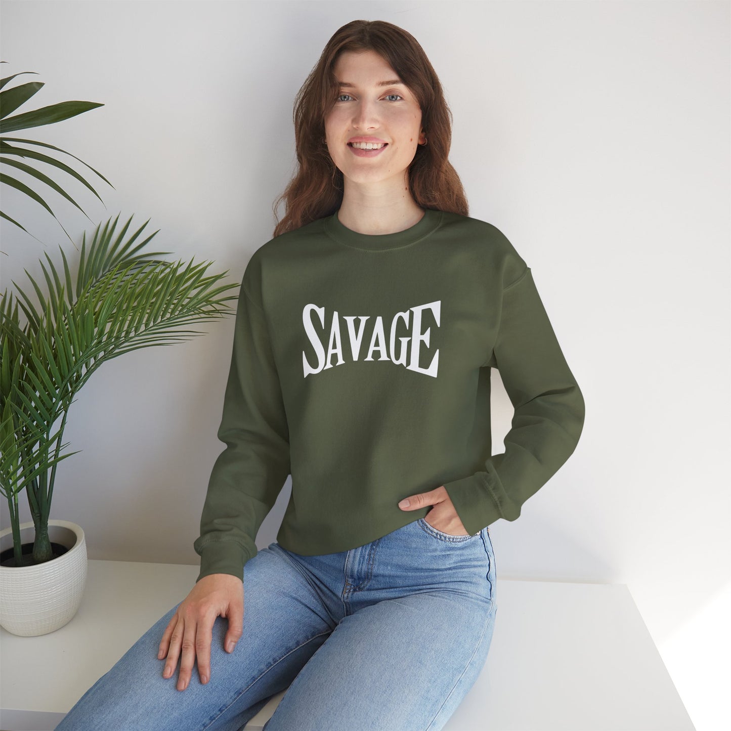 Savage - Unisex Heavy Blend™ Cozy Crewneck Sweatshirt - Perfect for Casual Days and Celebrations