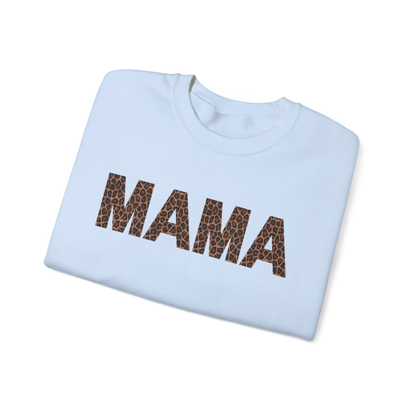 Leopard Print Mama Crewneck Sweatshirt - Cozy Unisex Style for Moms