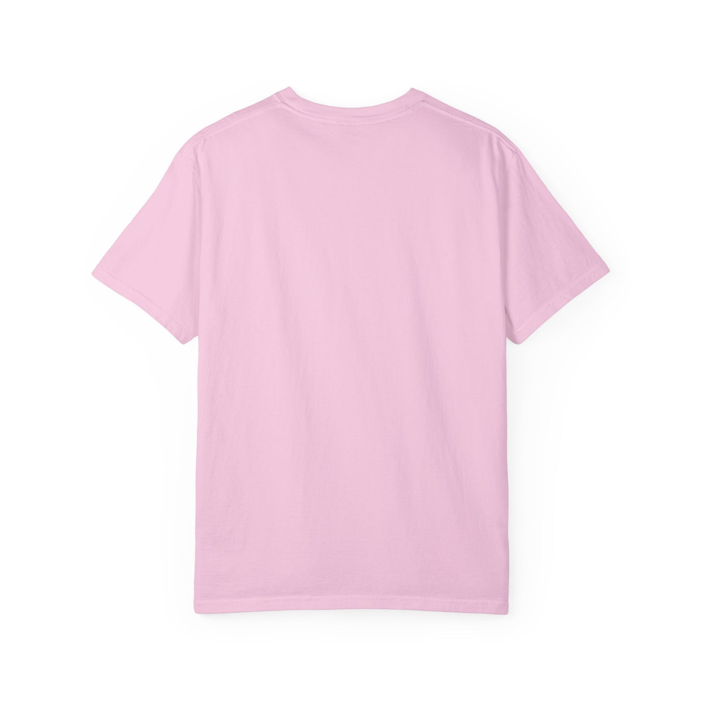 Unisex Garment-Dyed T-Shirt with Sunset and Floral Design - Relaxed Vibe for Nature Lovers