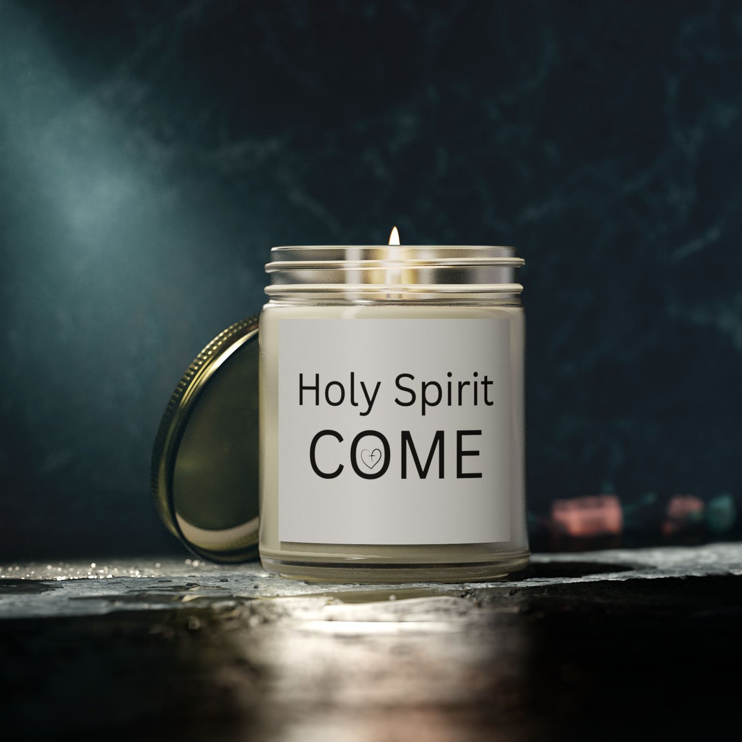 Holy Spirit Scented Candle - Coconut Apricot Wax (4oz & 9oz) - Soothing Aromatherapy for Spiritual Connection