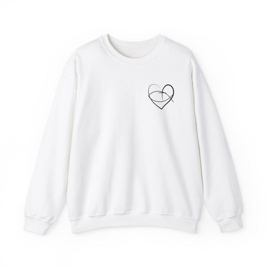 Faithful Heart Unisex Crewneck Sweatshirt - Jesus Design