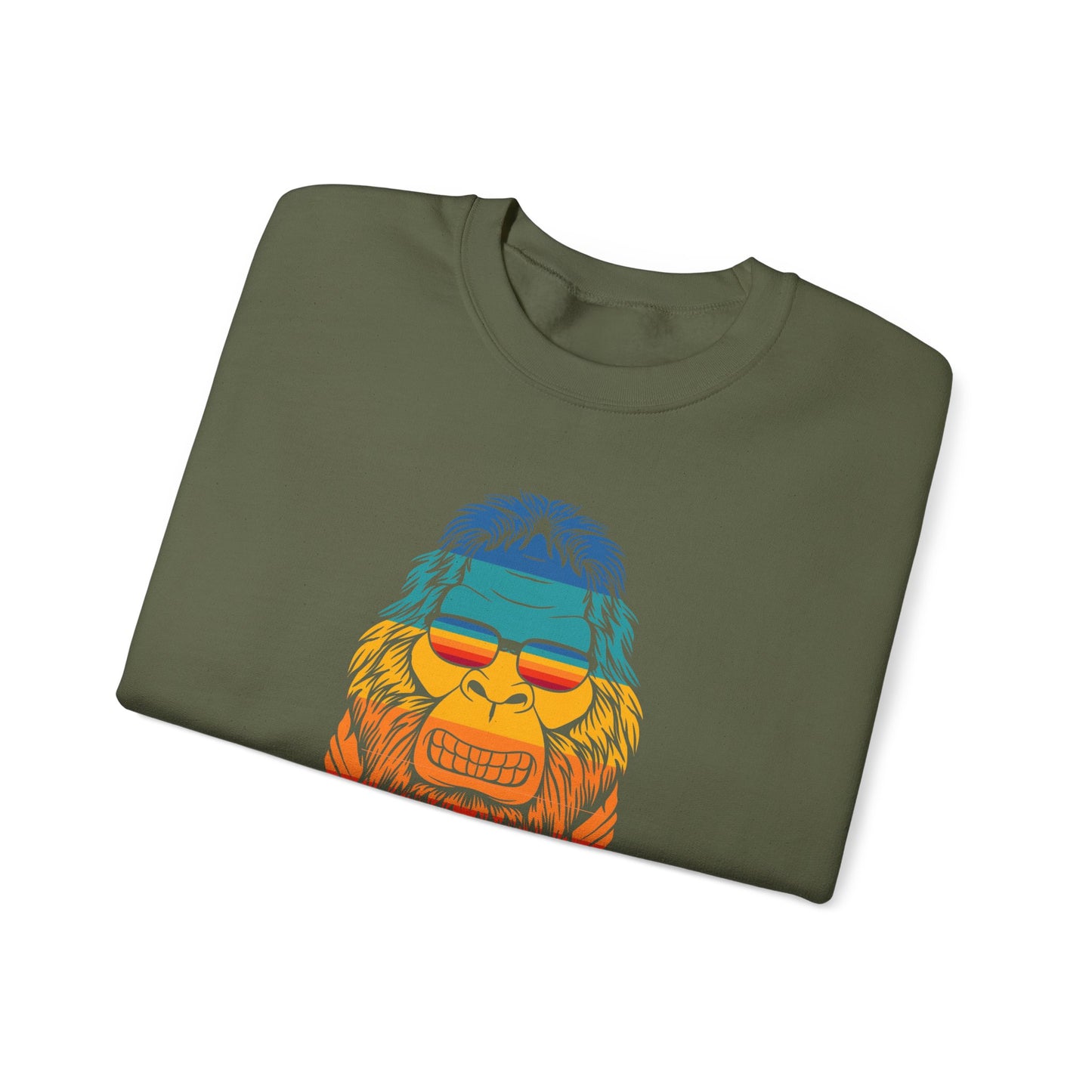 Chill Vibes Sunglass Gorilla Print Unisex Crewneck Sweatshirt