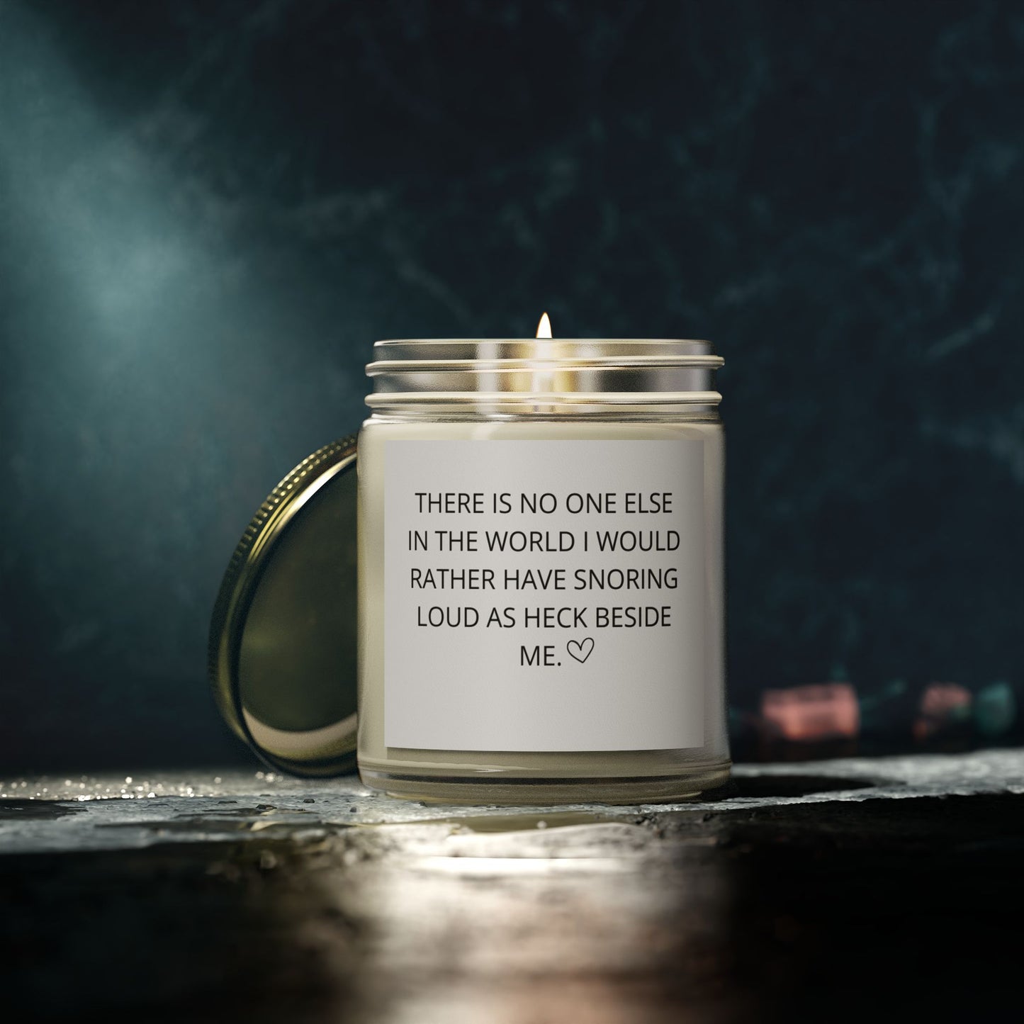 Coconut Apricot Scented Candle - "No One Else Would Rather Have Snoring Beside Me"