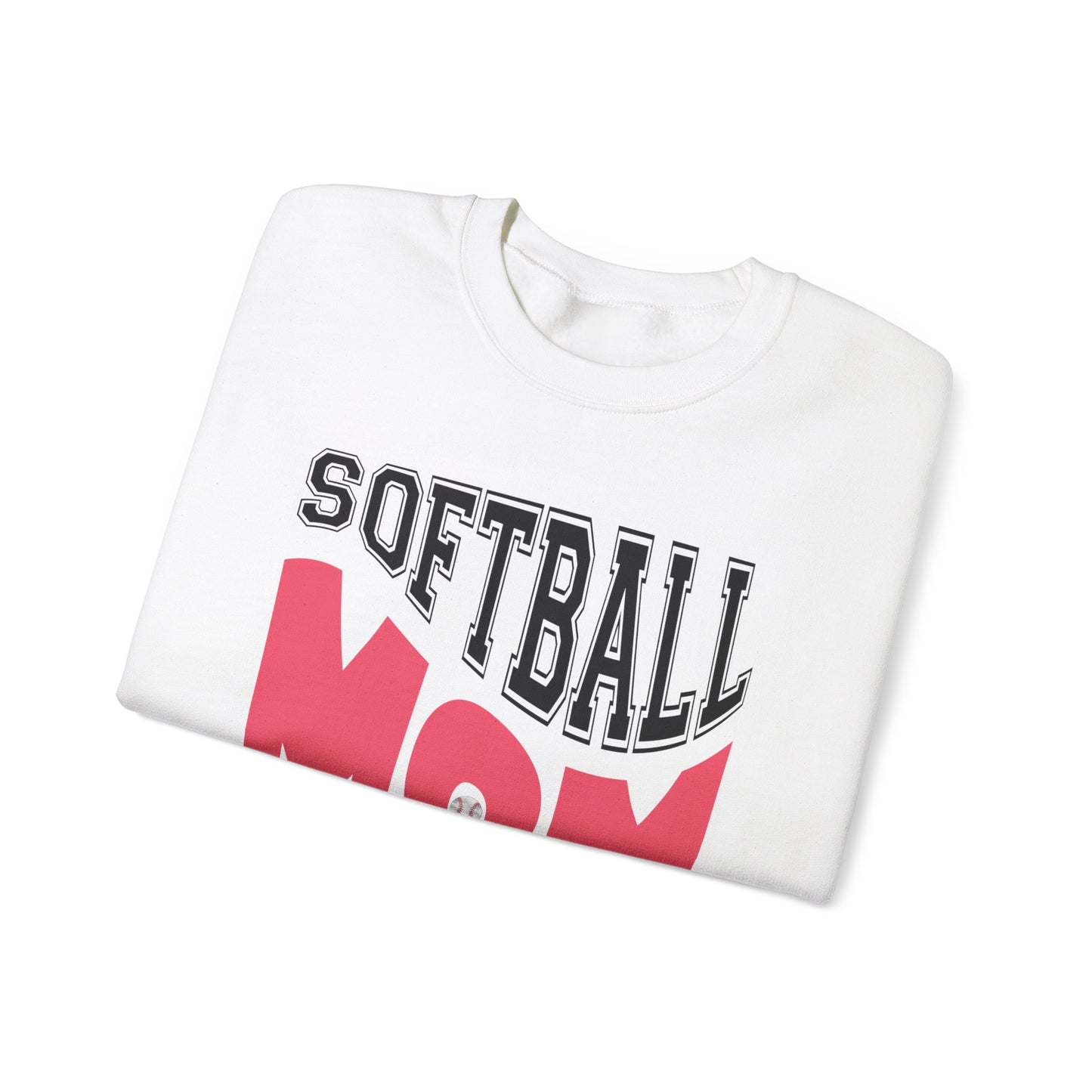 Softball Mom Crewneck Sweatshirt | Unisex Heavy Blend™ | Perfect for Game Days and Celebrations