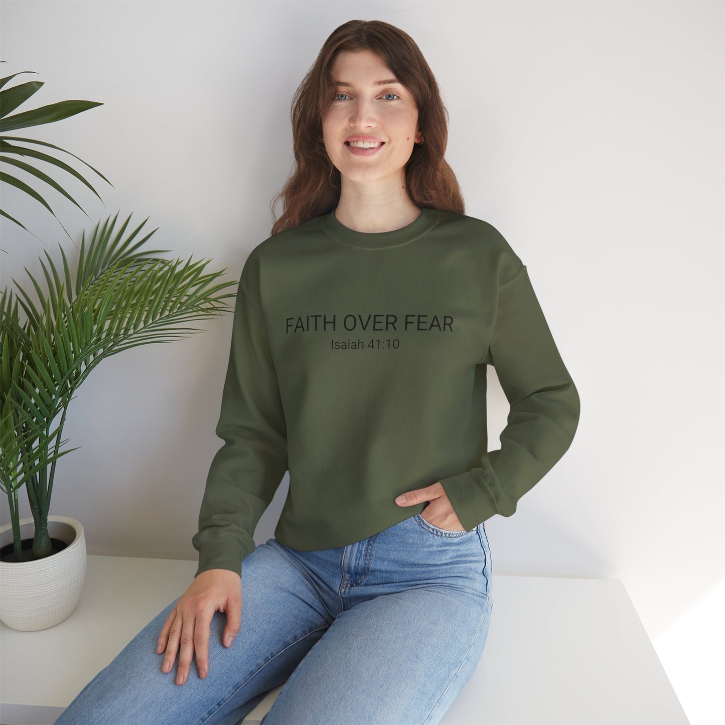 Faith Over Fear Unisex Crewneck Sweatshirt - Comfort & Inspiration