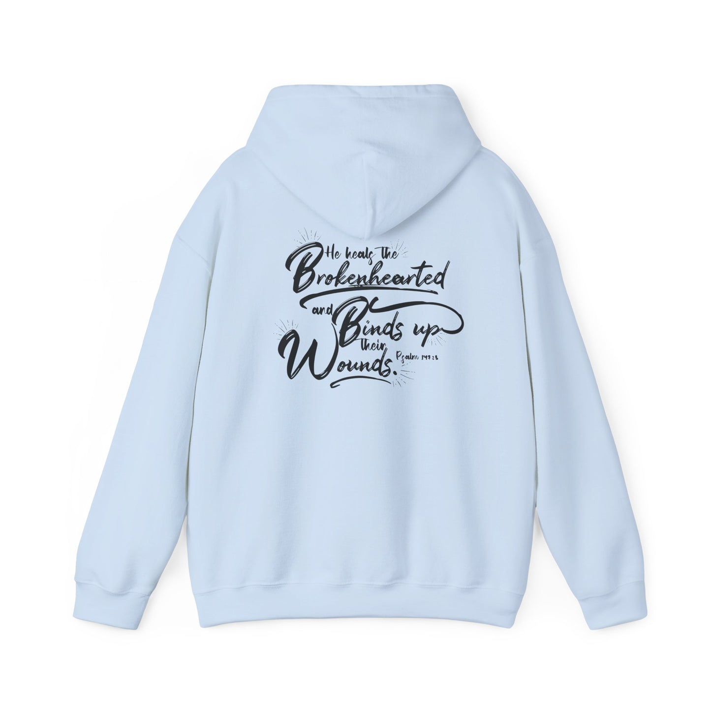 Faith & Comfort Unisex Hooded Sweatshirt - Healing Heart Design