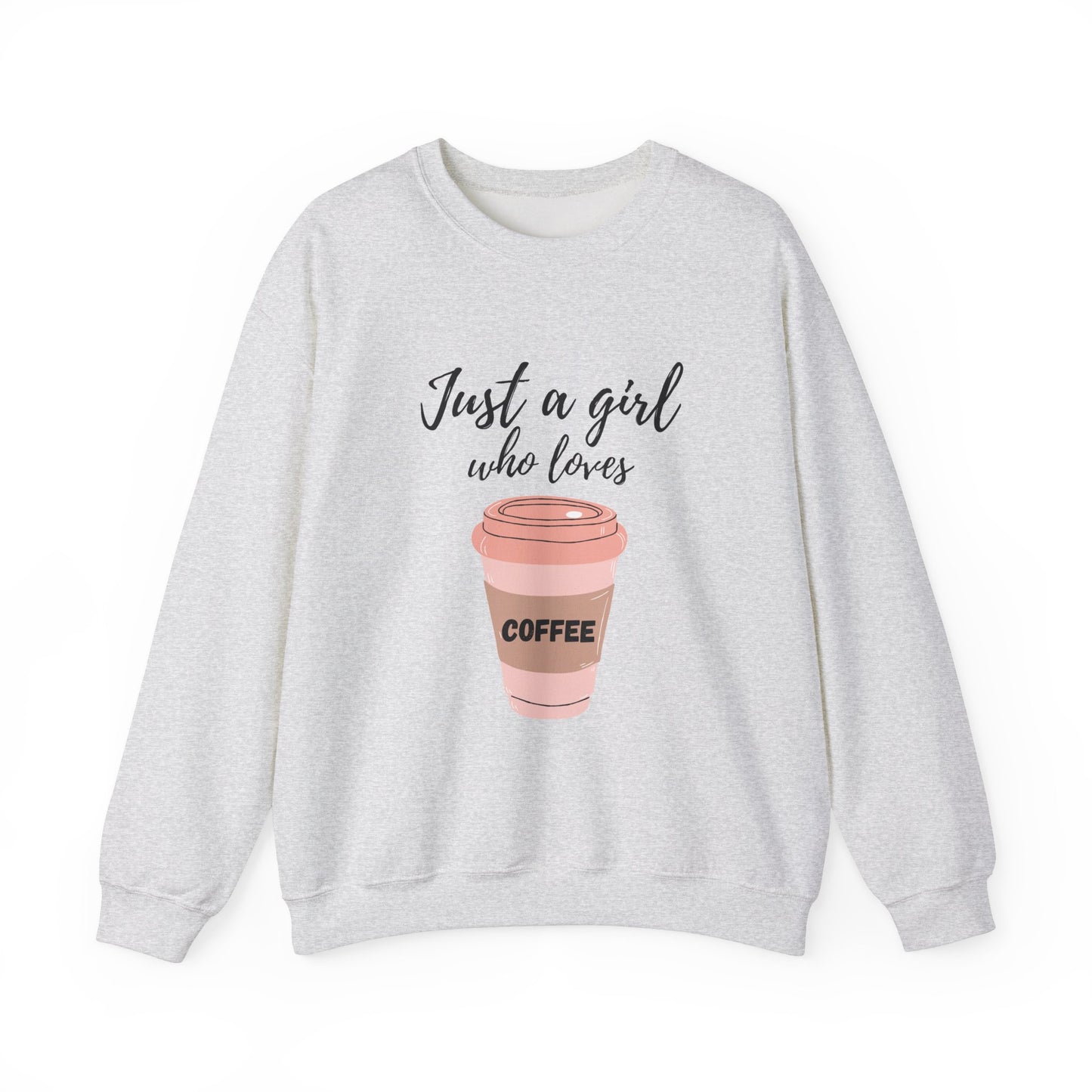 A girl who loves coffee - Unisex Heavy Blend™ Crewneck Sweatshirt