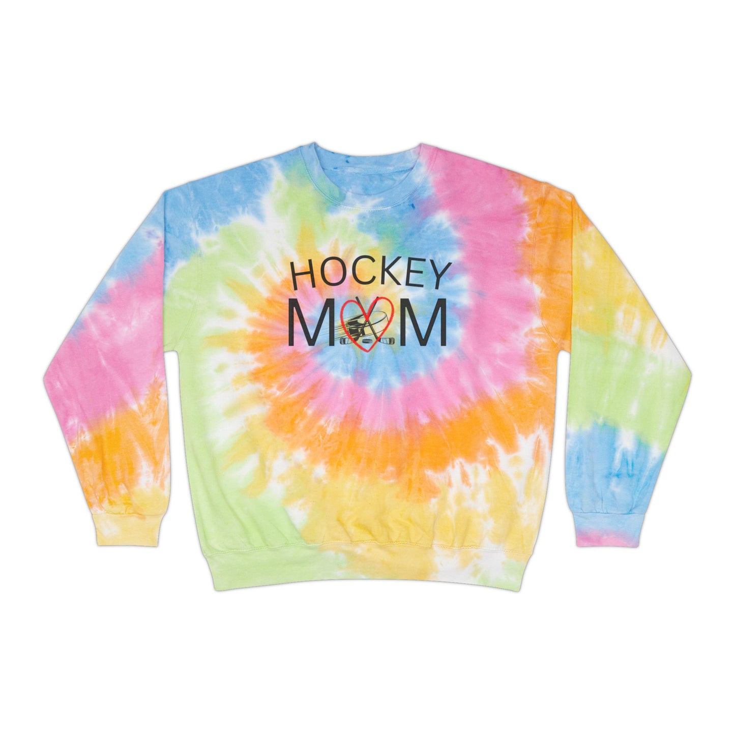 Hockey Mom Tie-Dye Sweatshirt - Cozy Unisex Apparel for Sports Enthusiasts