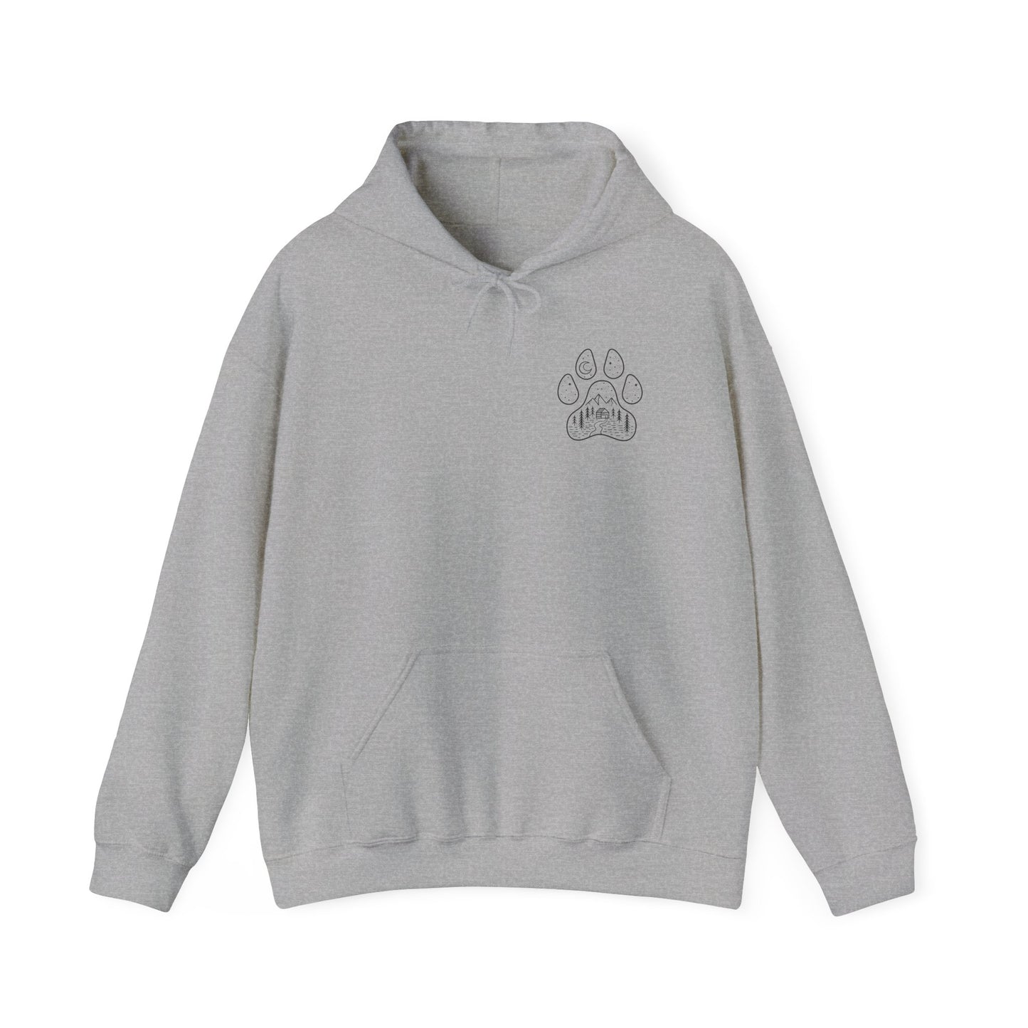 Paw Print Unisex Heavy Blend™ Hooded Sweatshirt - Cozy Animal Lover Gift