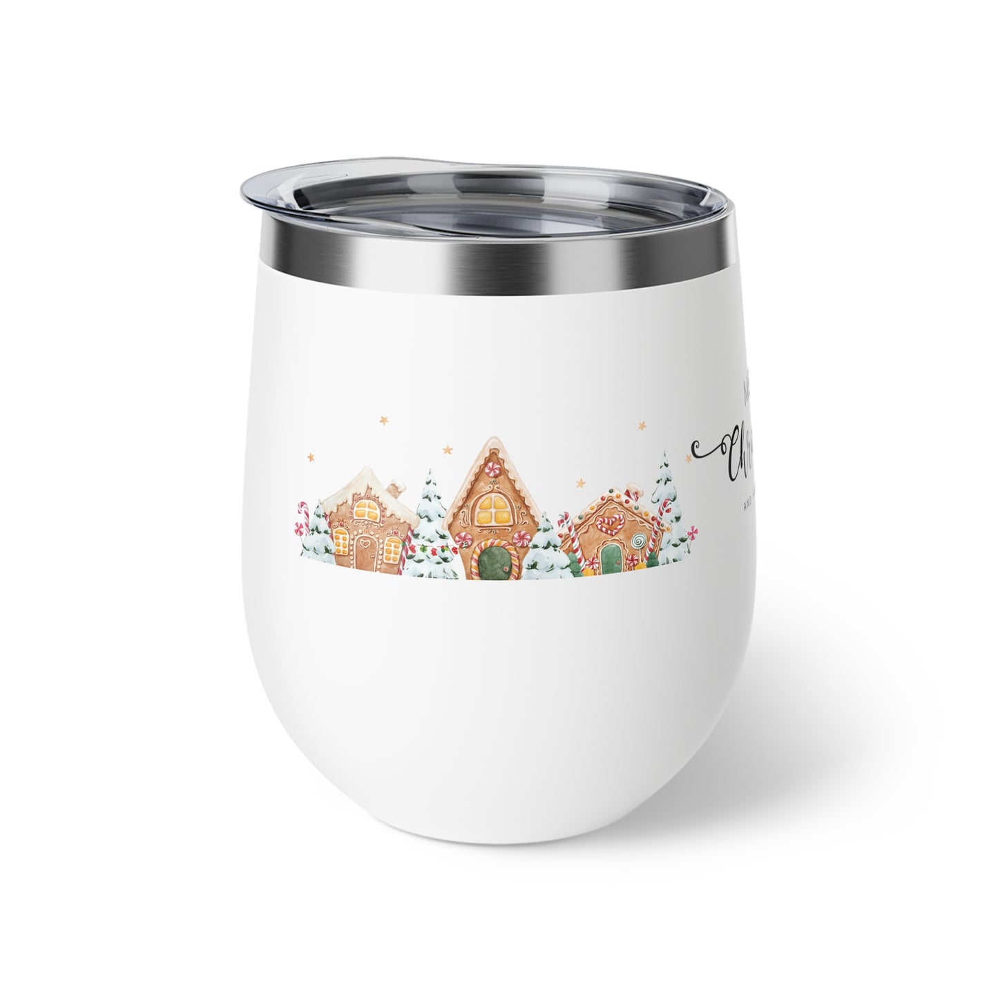 Merry Christmas Insulated Cup | 12oz Holiday Travel Mug