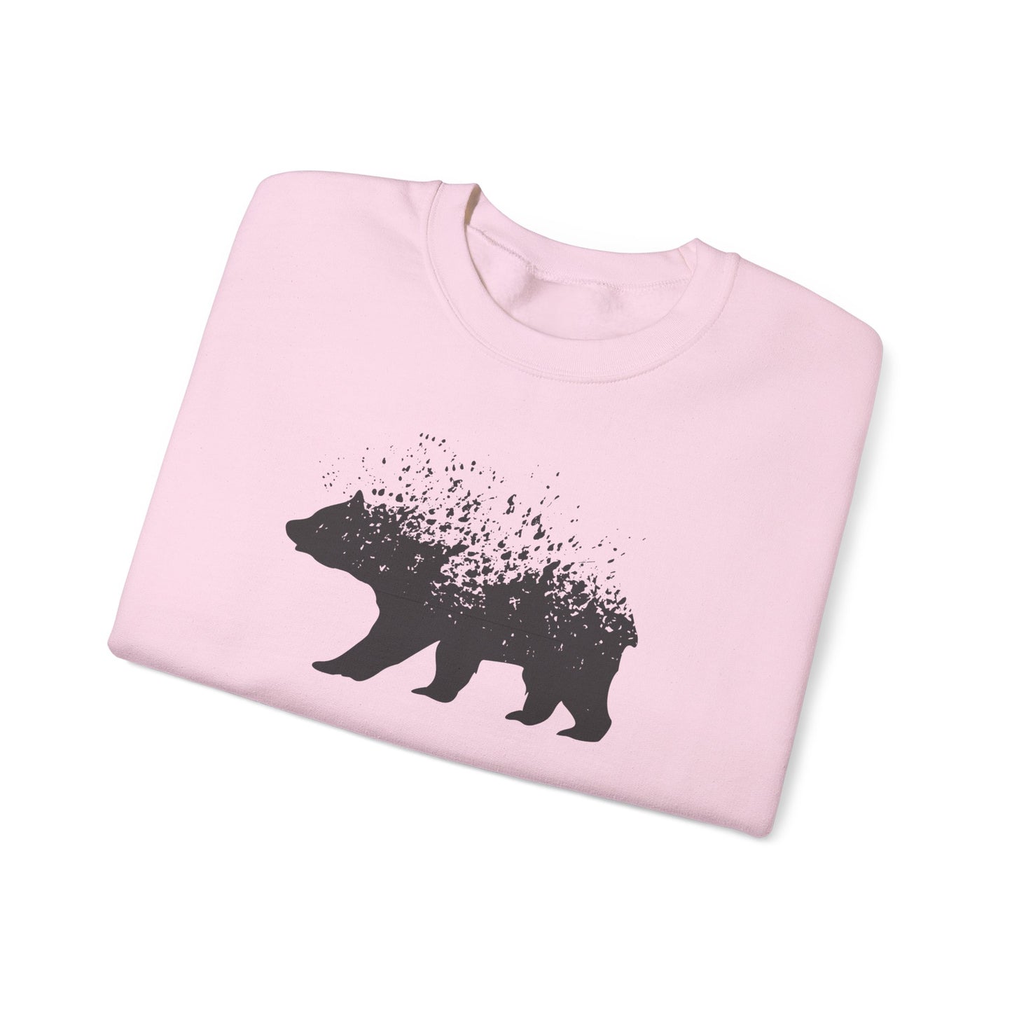 Nature-Inspired Bear Graphic Crewneck Sweatshirt for Adventurers